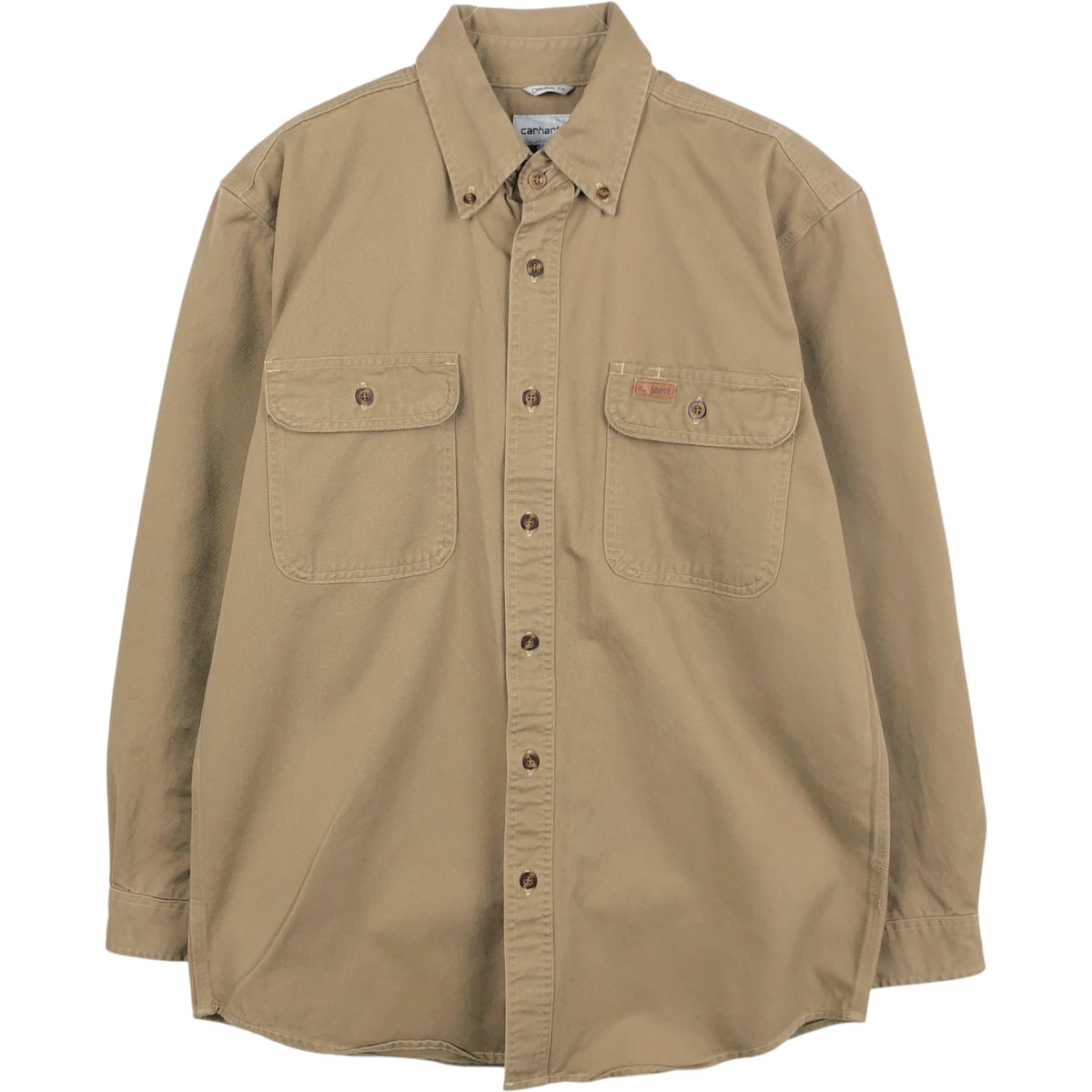 古着 カーハート Carhartt ORIGINAL FIT チェック柄 長袖 ボタンダウン ワークシャツ メンズM相当/eaa666596