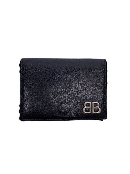 BALENCIAGA Monaco Mini Wallet Arena Lambskin "Black"