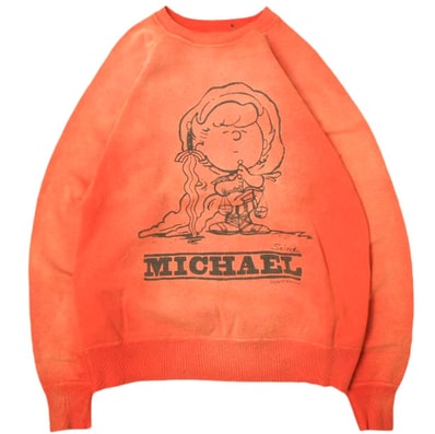 新品 SAINT MICHAEL セントマイケル 23AW 日本製 CRW N SWT / MICHAEL クルーネックスウェット SM-A23-0000-023 L オレンジ トレーナー SAINT Mxxxxxx トップス g22127