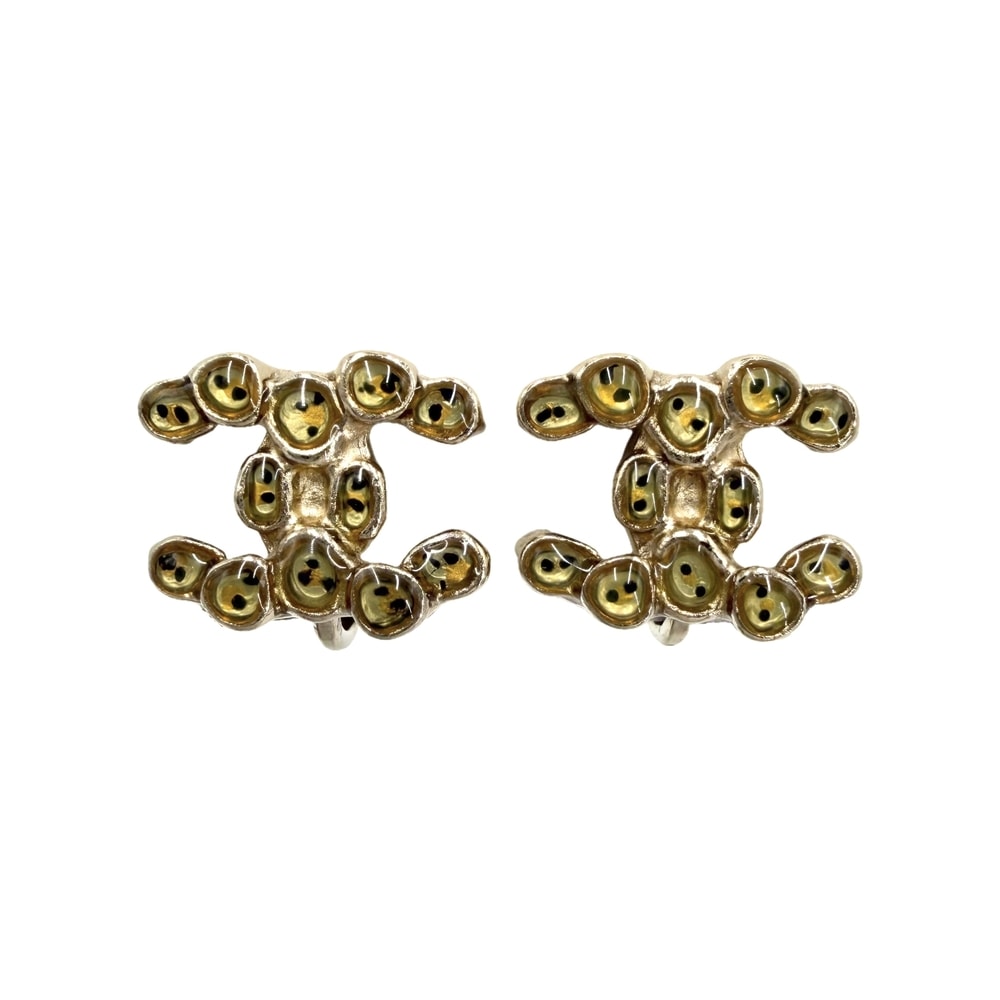 CHANEL シャネル イヤリング ココマーク アクセサリー ラインストーン  GP   A12A ゴールド レディース 約4.7g 2012年【中古品】