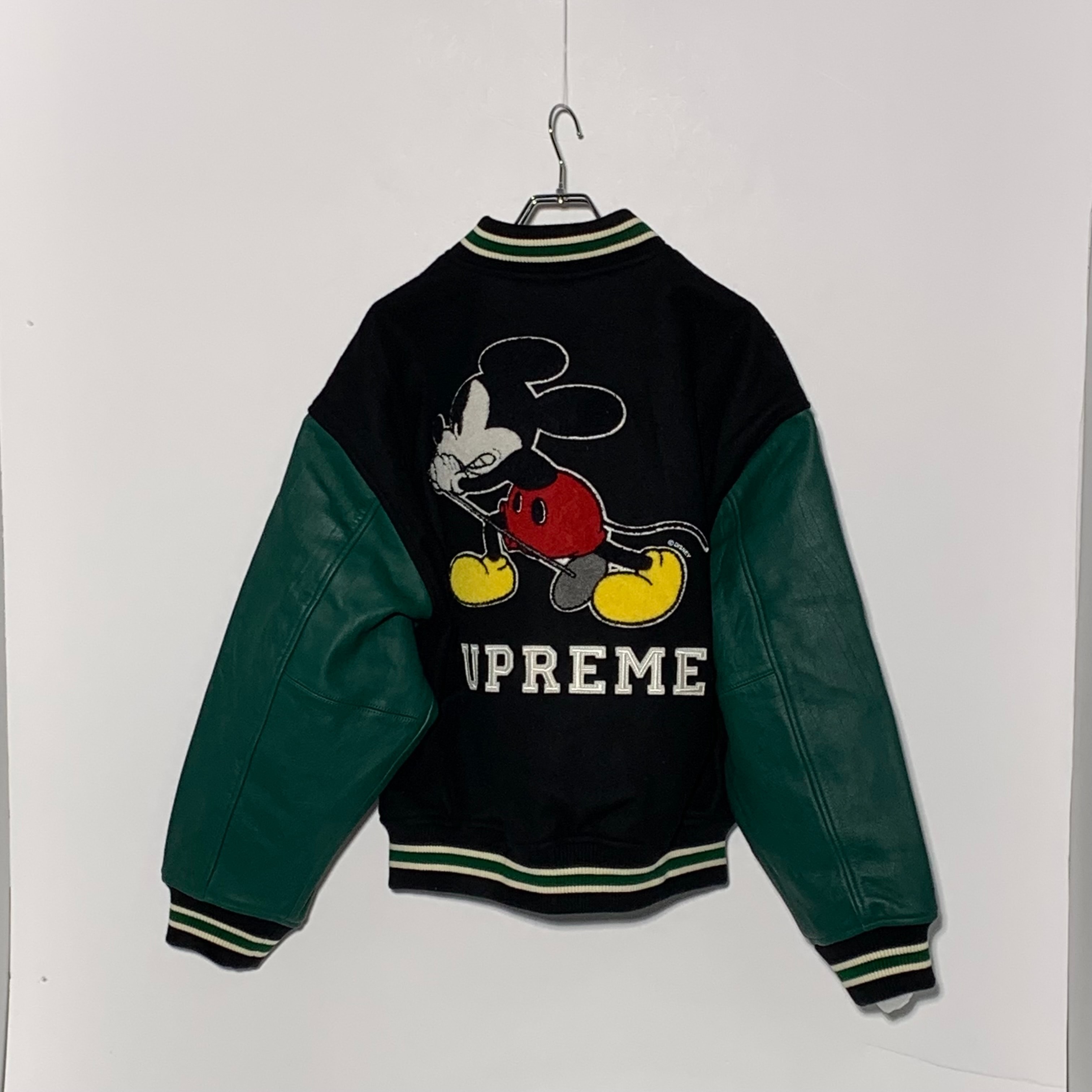 Supreme x Number (N)ine x Mickey Mouse Varsity Jacket "Black"