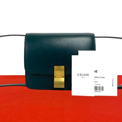 CELINE セリーヌ クラシックボックス スモール レザー ショルダーバッグ グリーン
14874