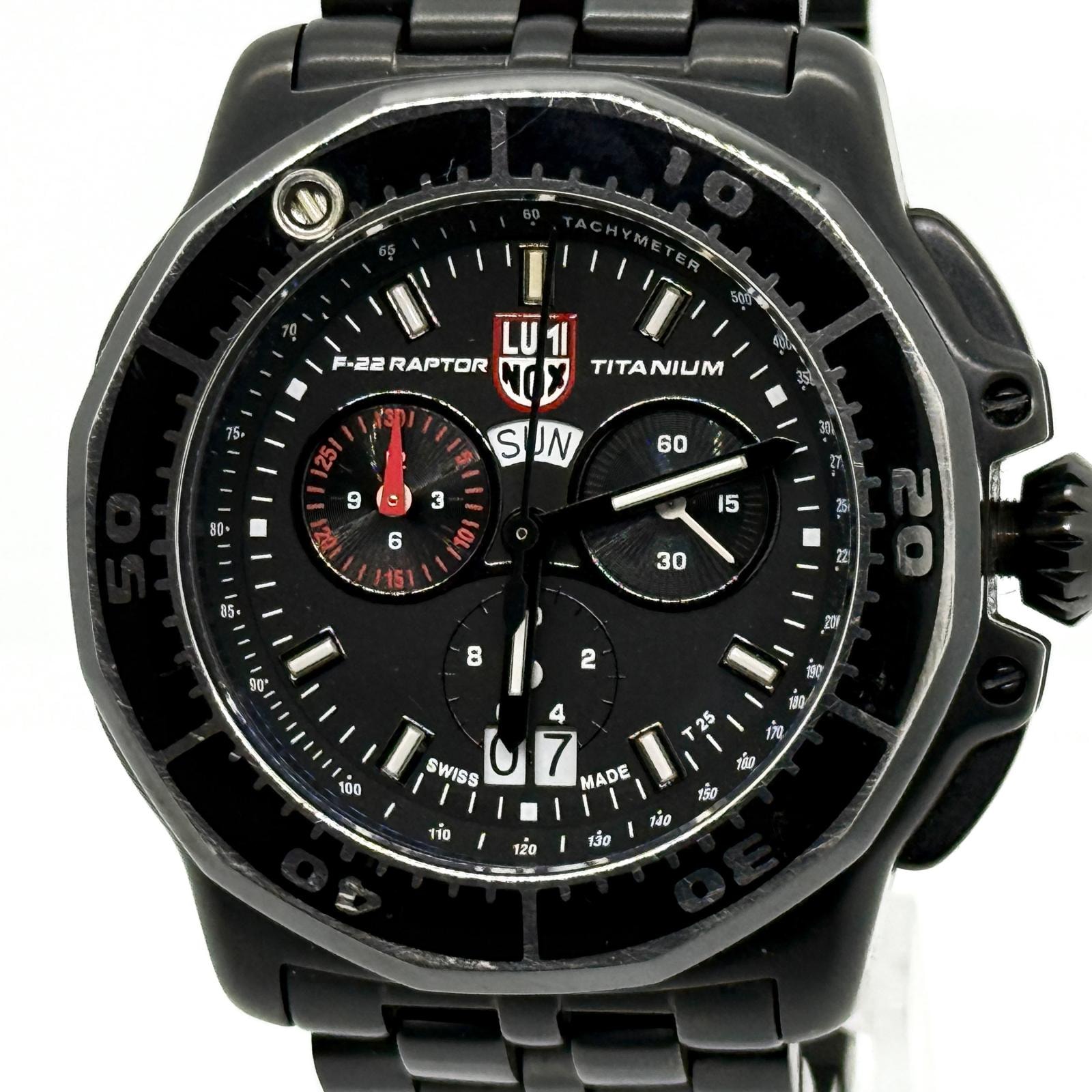 LUMINOX ルミノックス USAF F-22 RAPTOR ブラック QZ メンズ 箱 保証書 コマ1 腕時計 稼働品