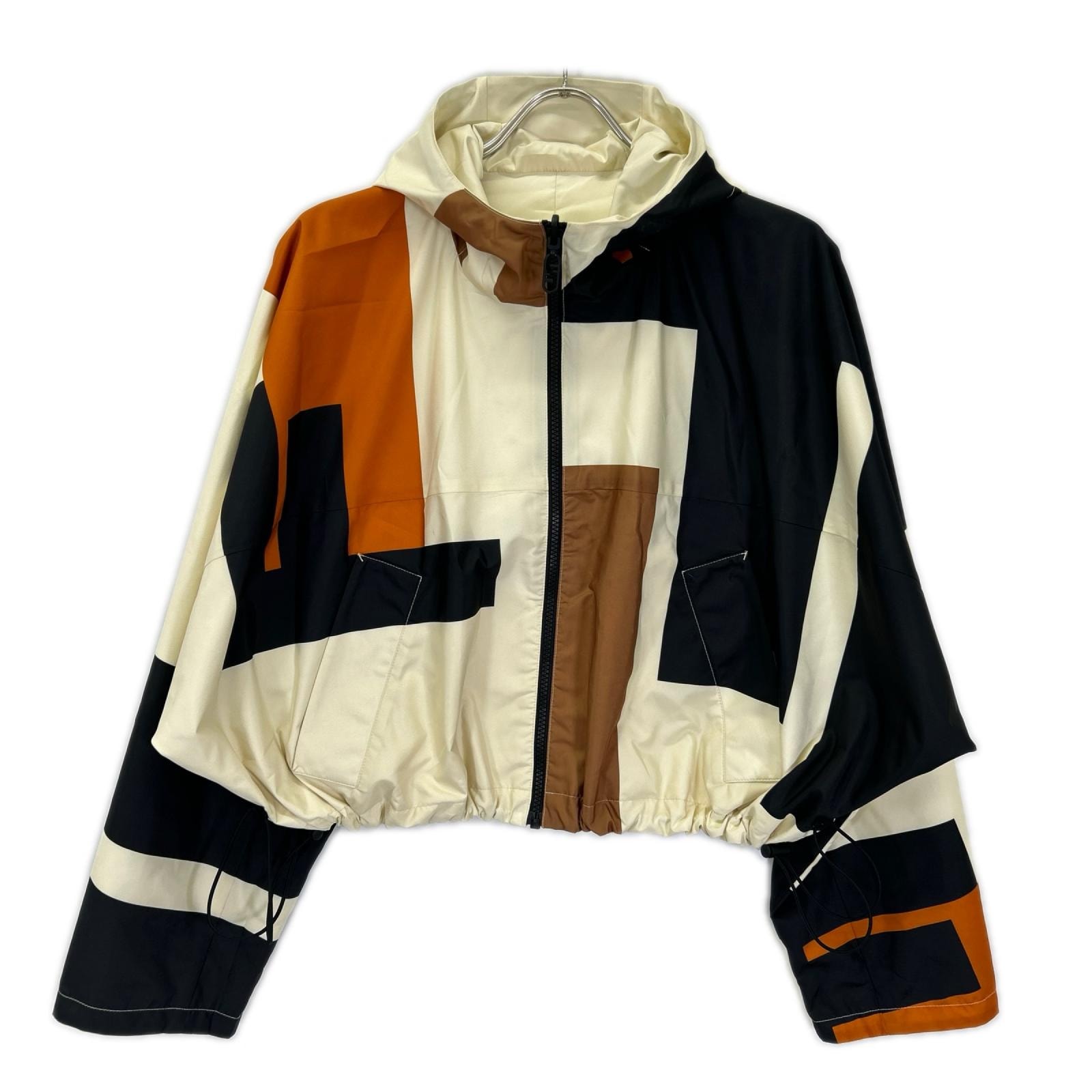 フェンディ FAN159 AQBP F1NY8 ベージュ×エクリュ系 リバーシブル ウィンドブレーカー ジャケット M