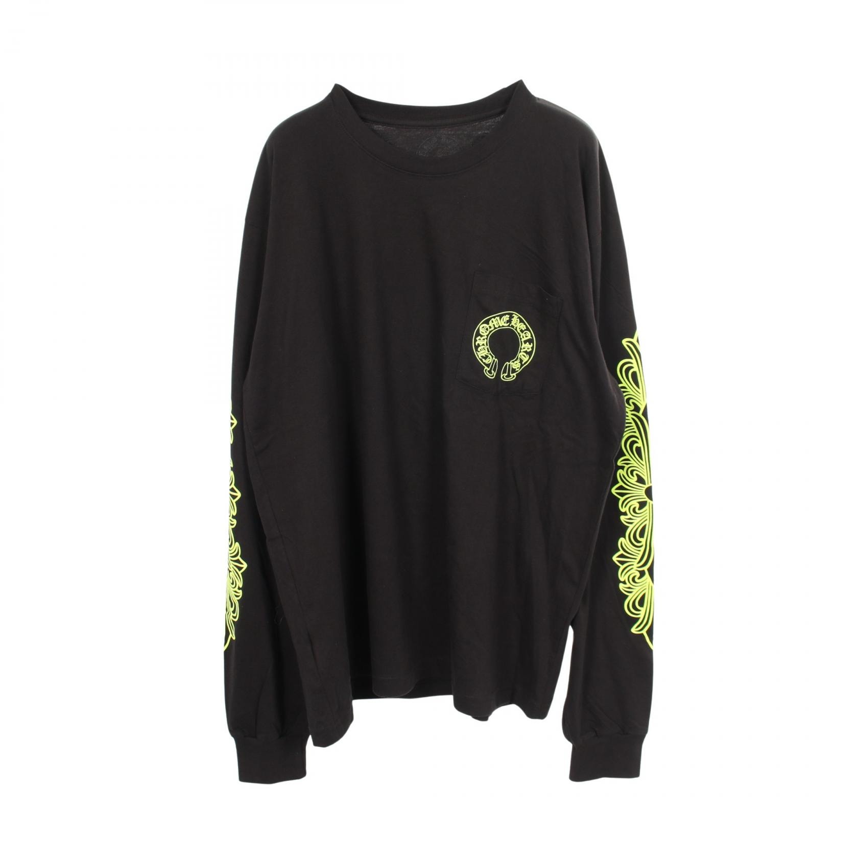 Chrome Hearts Horse Shoe L/S T-Shirt "Black/Neon Yellow"