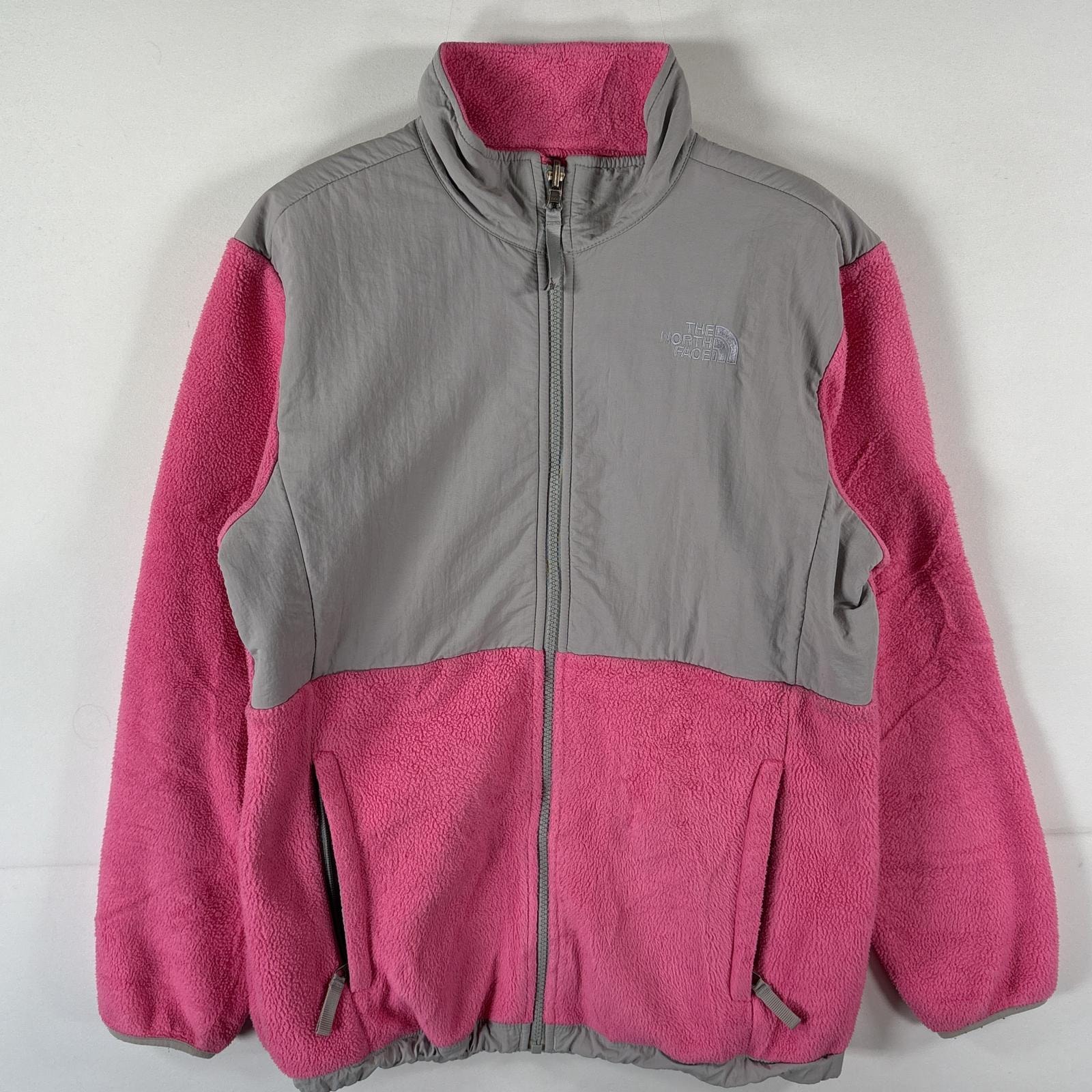 古着 ザ・ノースフェイス THE NORTH FACE フルジップフリースジャケット デナリ ワンポイントロゴ ポーラテック  ピンク レディース