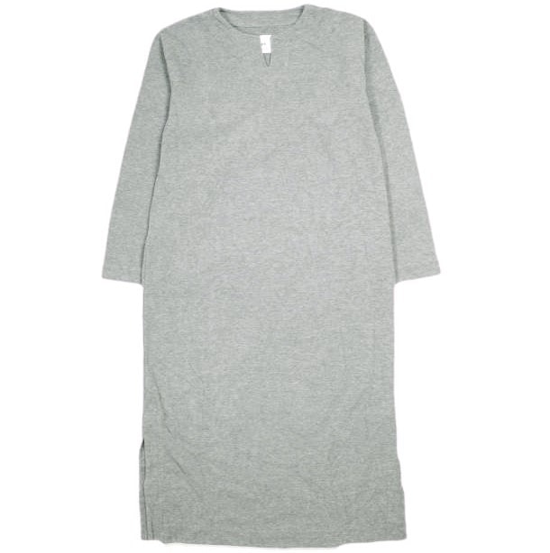 ts(s) x BEAMS BOY ティーエスエス ビームスボーイ 別注 日本製 キーネックフリースワンピース Free グレー 長袖 ドレス トップス g13614