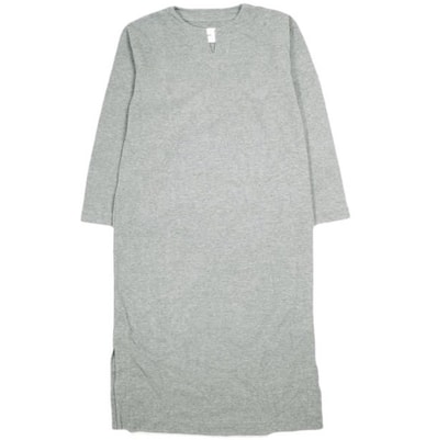 ts(s) x BEAMS BOY ティーエスエス ビームスボーイ 別注 日本製 キーネックフリースワンピース Free グレー 長袖 ドレス トップス g13614