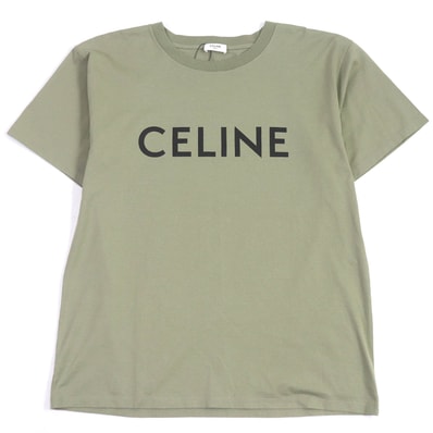 未使用品 セリーヌ 半袖Tシャツ カーキ メンズ S 2X681671Q