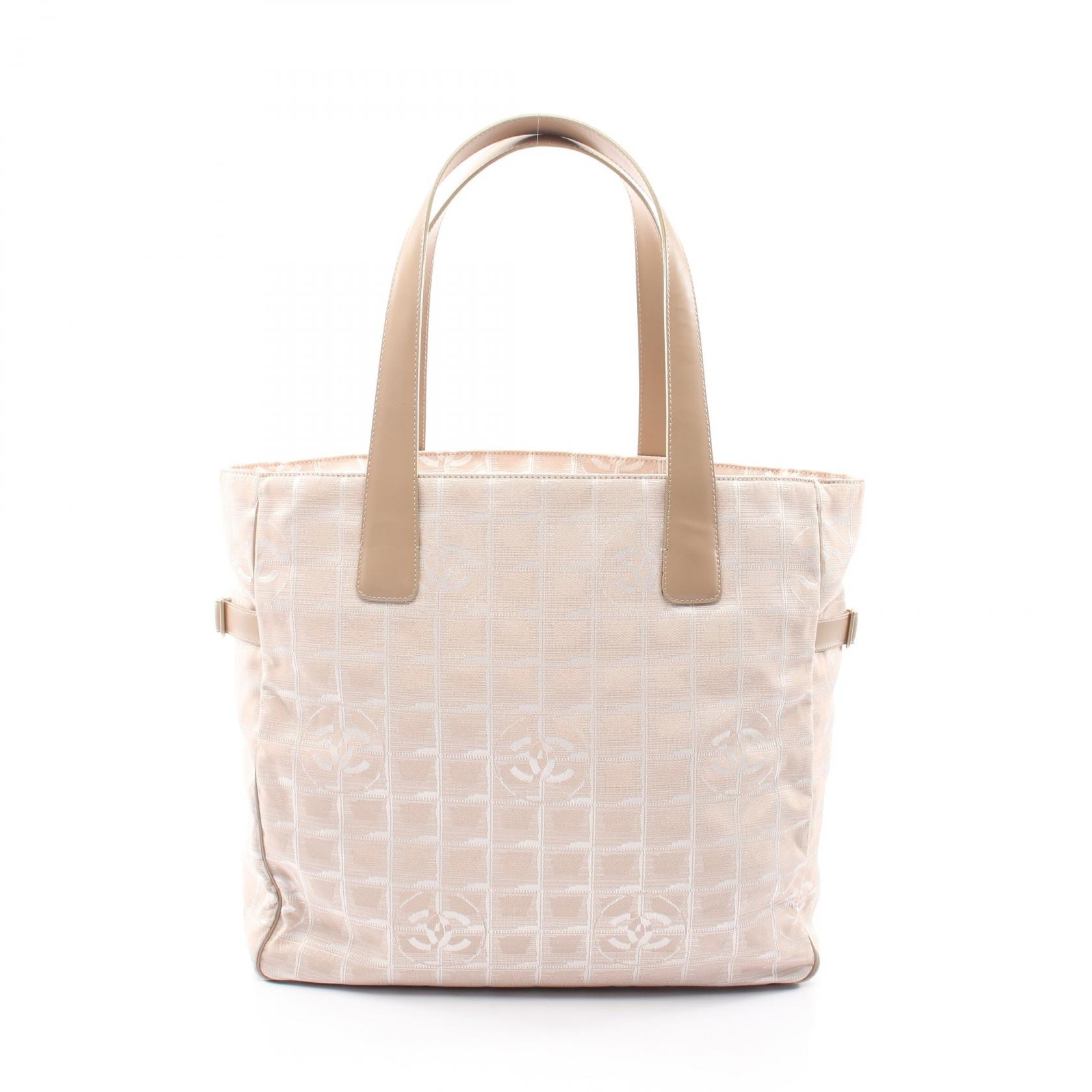 シャネル CHANEL ニュートラベルラインGM トートバッグ バッグ レザー ナイロンキャンバス レディース ピンク系 A15825 【中古】