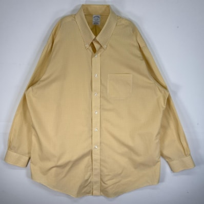 古着 ブルックスブラザーズ Brooks Brothers 長袖シャツ 大きいサイズ 胸ポケ REGENT 2XL イエロー チェック メンズ