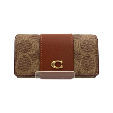 COACH コーチ 6 リング キー ケース シグネチャー キャンバス キーケース CI196 ブラウン