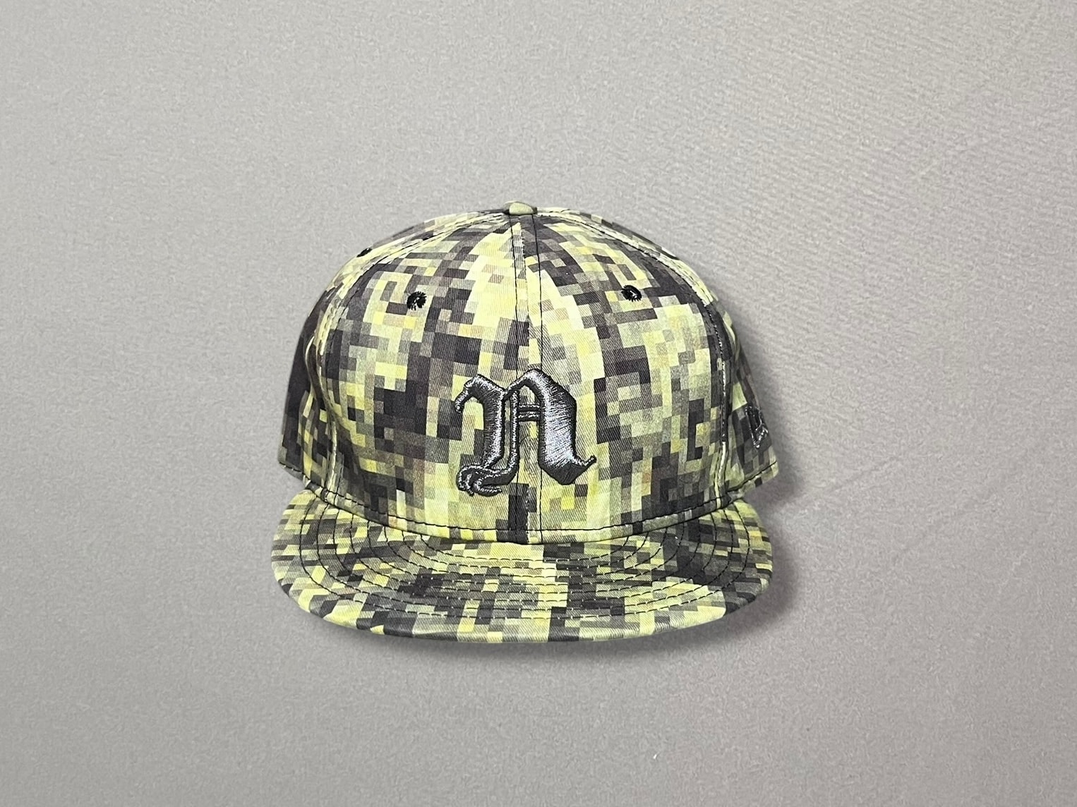 レア【NITRAID×NEWERA】7 5/8 60.6cmデジタルカモ モザイク リアルウィード柄 キャップ ナイトレイド ニューエラ 竜人