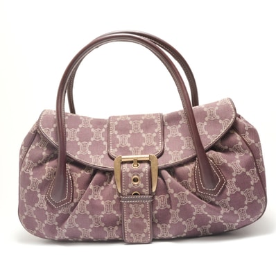 セリーヌ CELINE マカダム ラージシューケット ショルダーバッグ【中古】