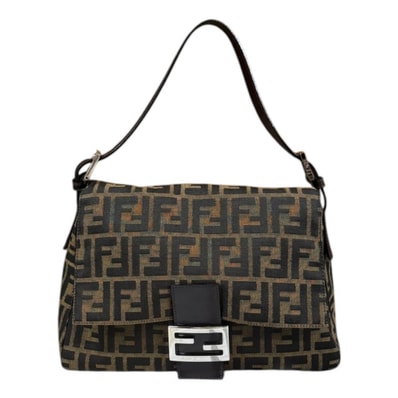 フェンディ マンマバケット ズッカ ショルダーバッグ キャンバス 26325 ブラウン レディース FENDI 中古