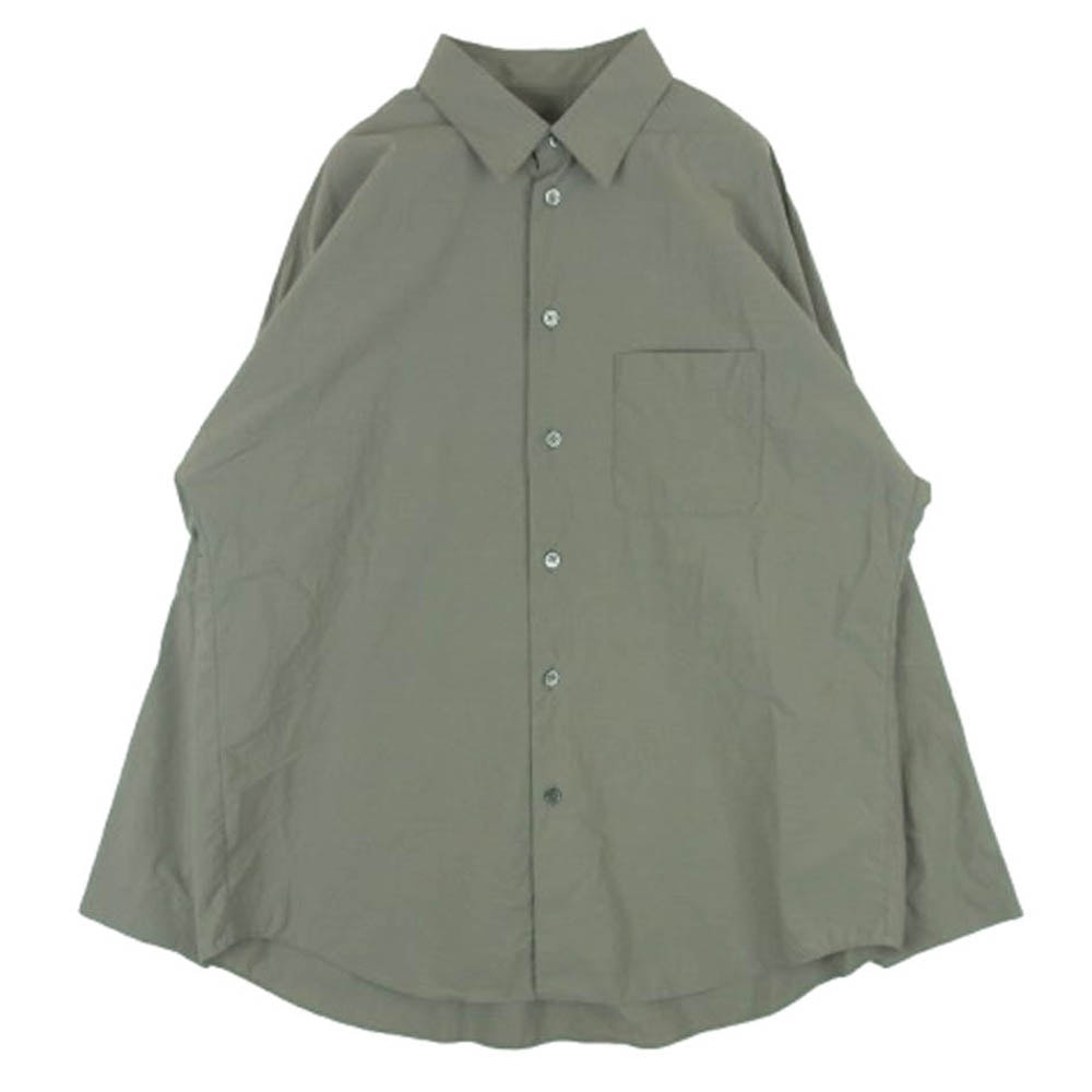 HOMME PLISSE ISSEY MIYAKE オム プリッセ イッセイミヤケ 長袖シャツ 25SS HP51FJ317 STREAMLINE SHIRT ストリームライン レギュラーカラー 長袖 シャツ グレー系 3【中古】