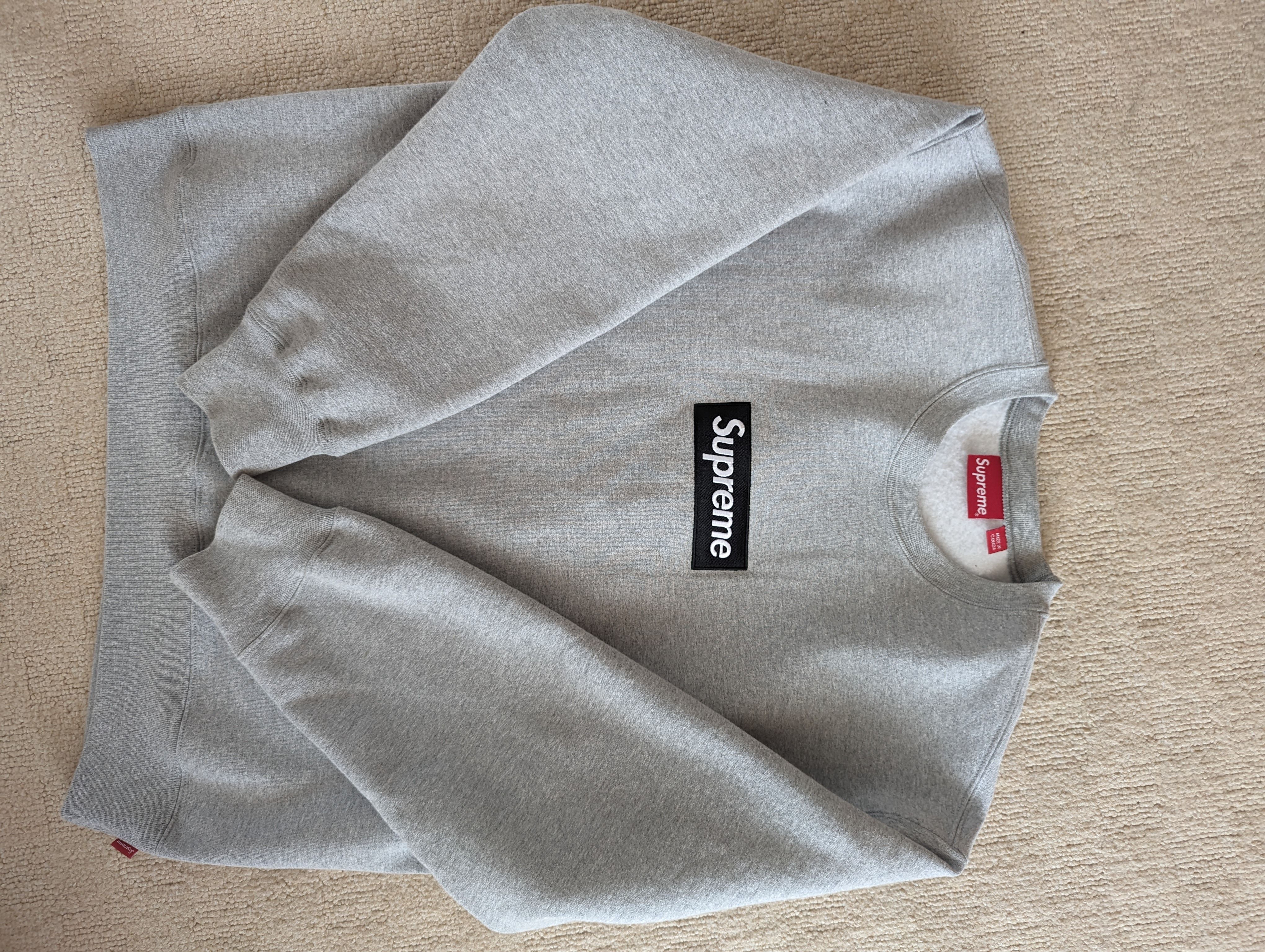 Supreme Box Logo Crewneck "Heather Grey" (22FW)
