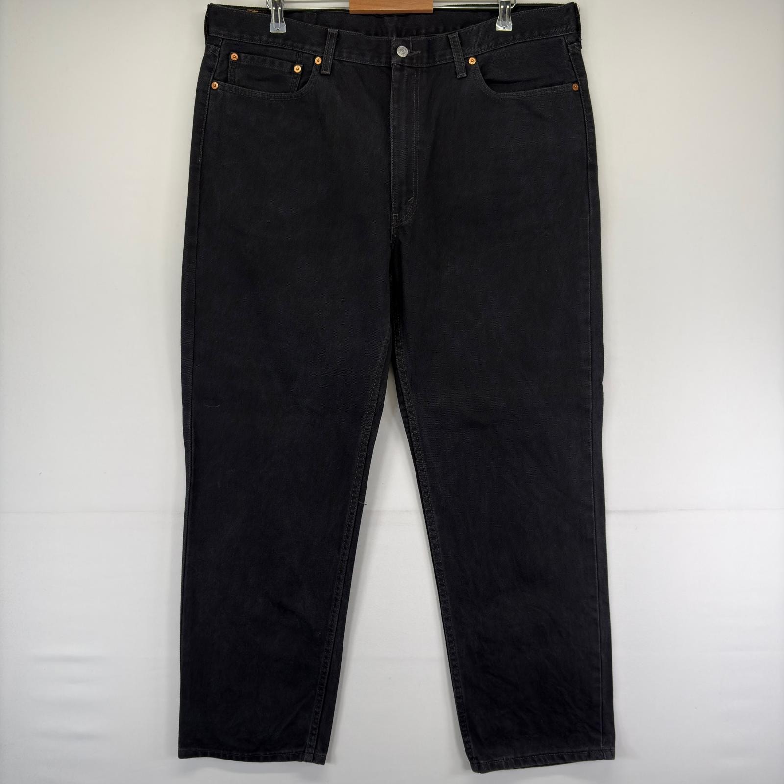古着 リーバイス Levi's デニム パンツ 550 5ポケット テーパード バギー ジップ ジーパン w40 L32  ブラック メンズ