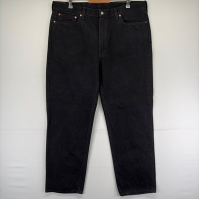 古着 リーバイス Levi's デニム パンツ 550 5ポケット テーパード バギー ジップ ジーパン w40 L32 ブラック メンズ