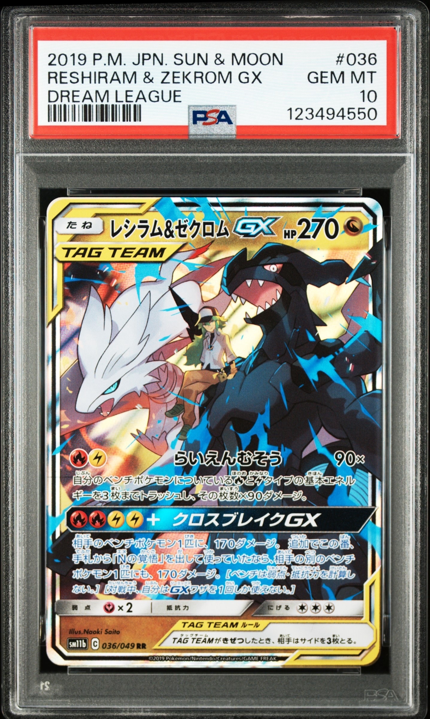 レシラム&ゼクロムGX (N) RR[SM11b 036/049](強化拡張パック「ドリームリーグ」)