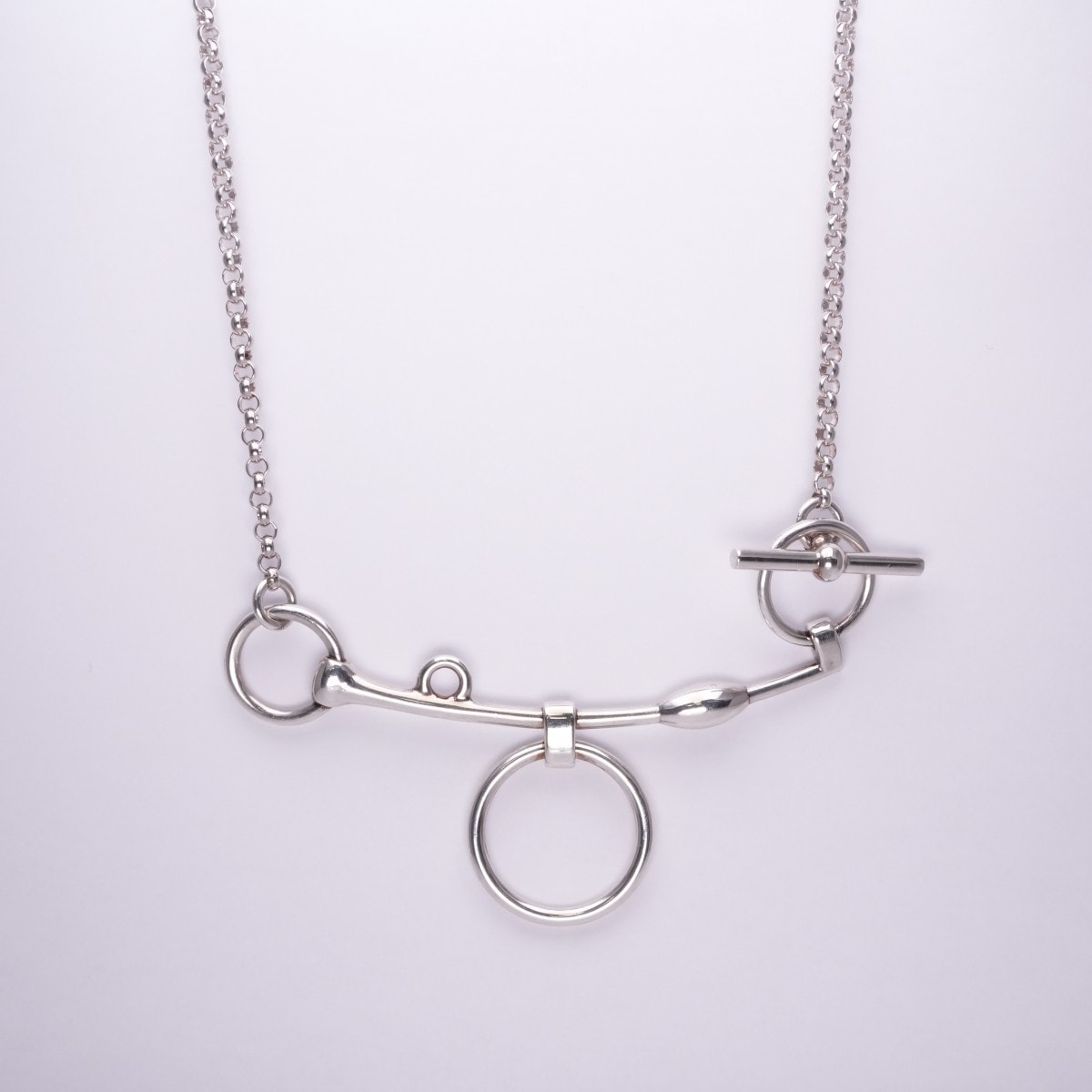 エルメス HERMES モール ドゥ ブリッド ネックレス ペンダント チョーカー Ag925 シルバー 銀 ヴィンテージ アンティーク 希少 レア