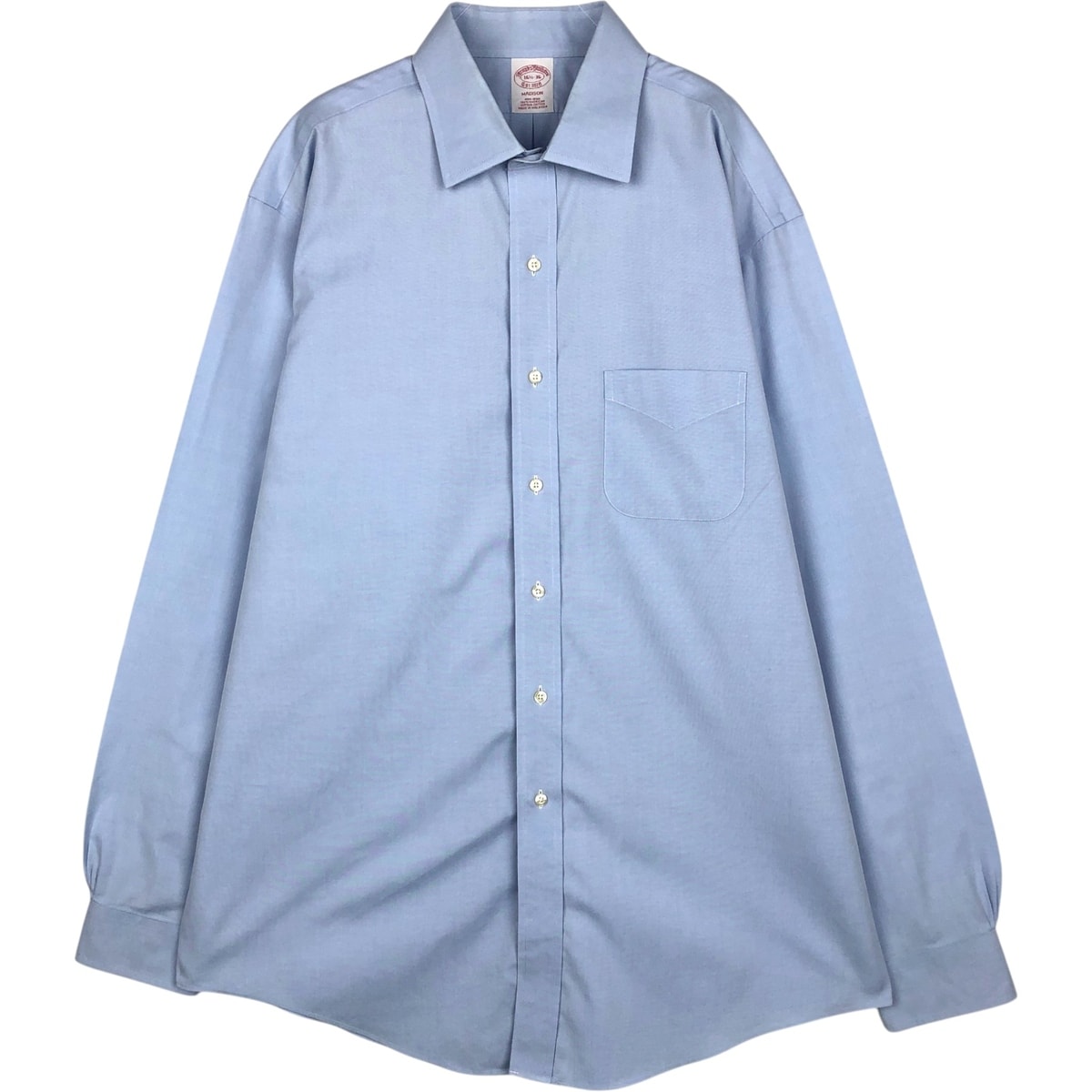 古着 ブルックスブラザーズ Brooks Brothers Est.1818 ワイドカラー 長袖 コットンシャツ メンズL相当/eaa647677