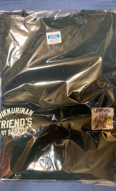 SAPEur x ビックリマン ロングTシャツ 黒 サタンマリア