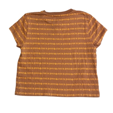 Chrome Hearts Matty Boy Y Not Fuck You Border Print T-Shirt "Orange/Brown"