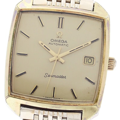 オメガ シーマスター スクエア デイト 自動巻き メンズ 【中古】