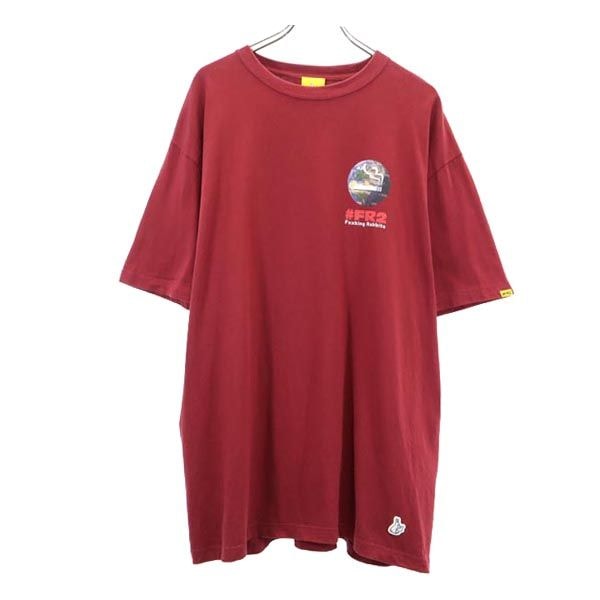 FR2 エフアールツー 両面プリント 半袖 Tシャツ XL えんじ