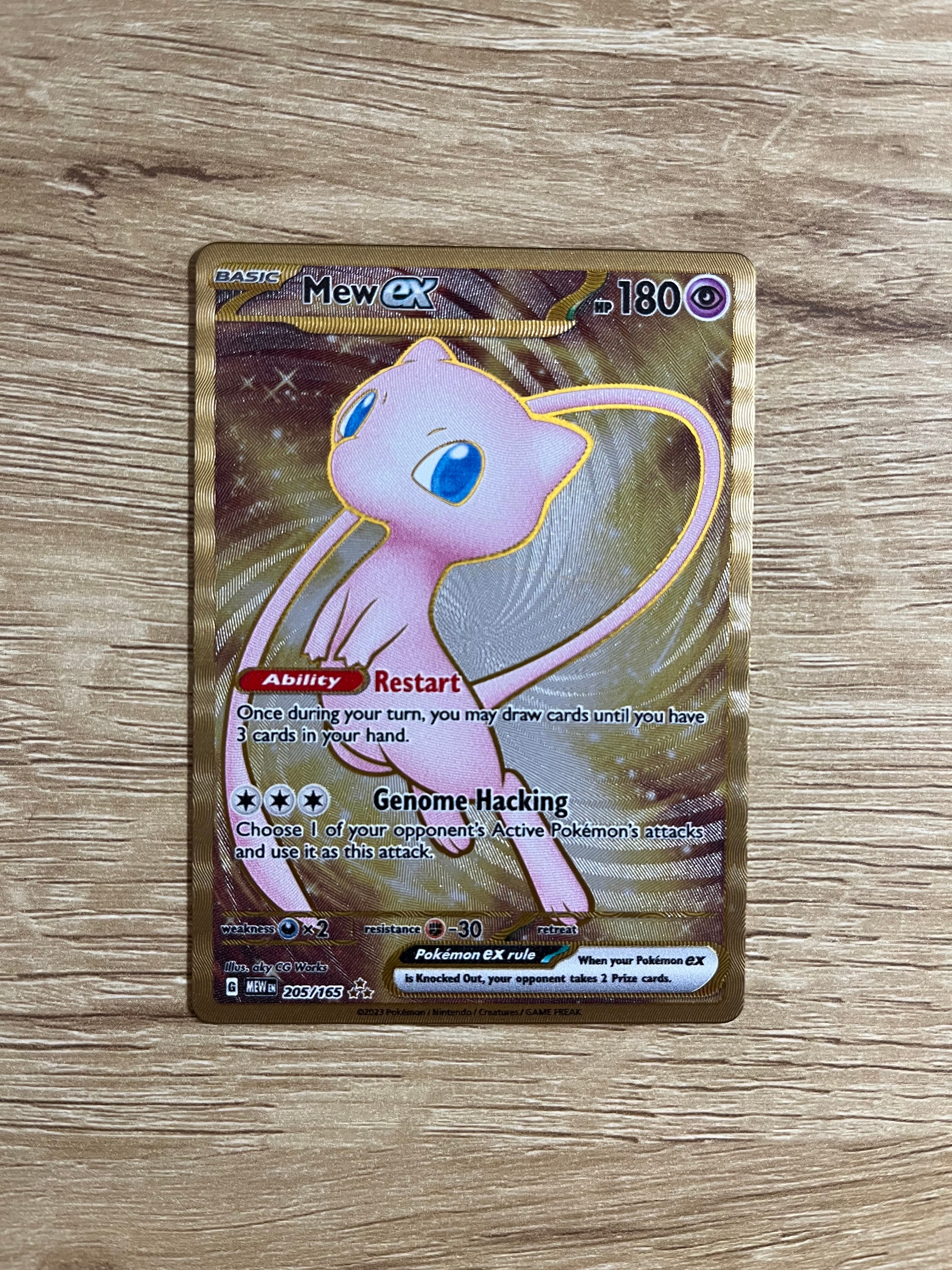 ミュウex HR [MEW EN 205/165]【英語版】(スカーレット&バイオレット「151 ウルトラプレミアムコレクション メタルカード」)