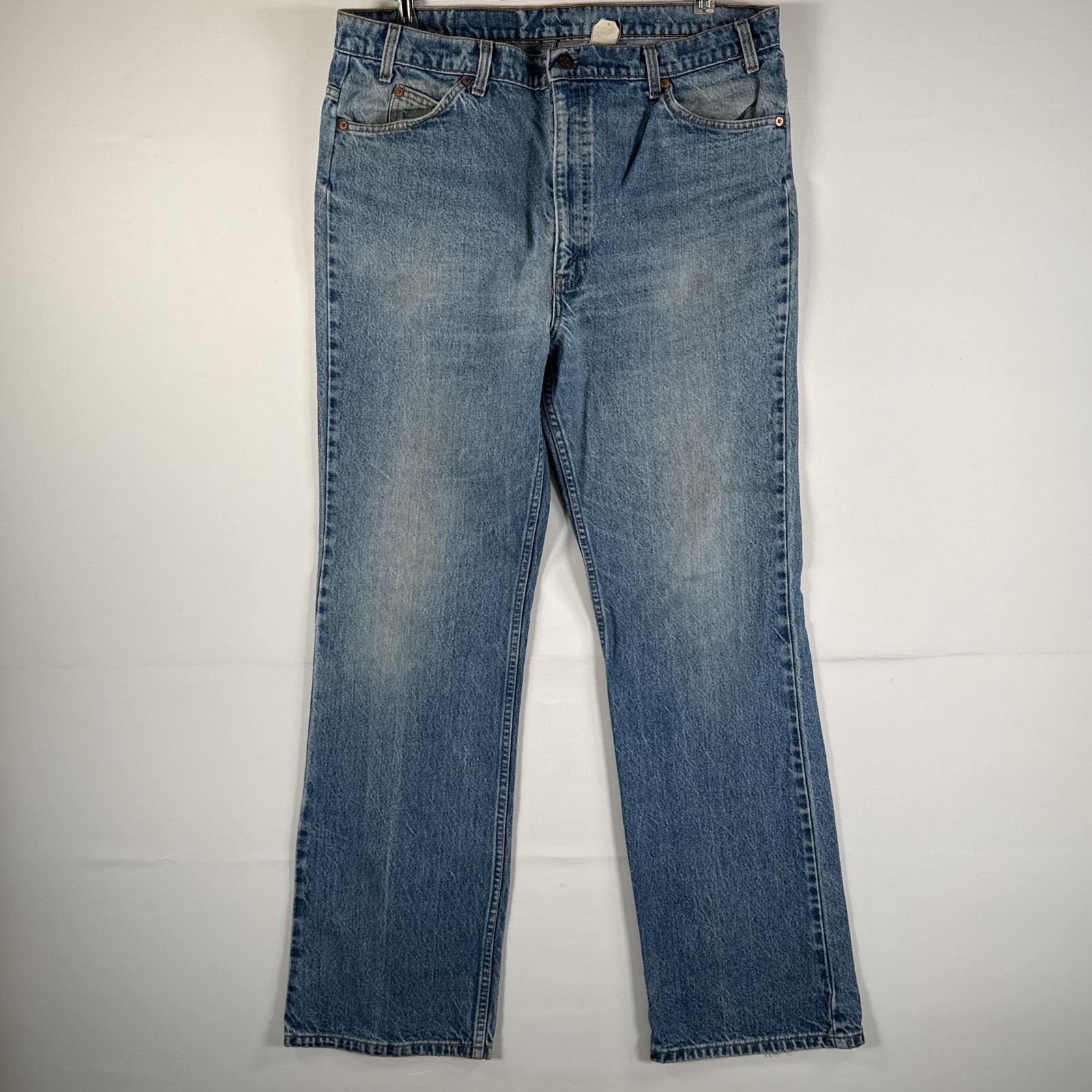 古着 90's/90年代 ヴィンテージ リーバイス Levi's USA製 デニムパンツ 517 ジーパン フレア ブーツカット 大きいサイズ オレンジタブ w42 L34  ブルー メンズ