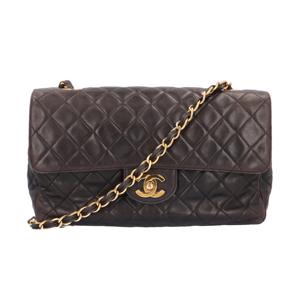 シャネル マトラッセ ショルダーバッグ ラムスキン ブラック レディース CHANEL 中古