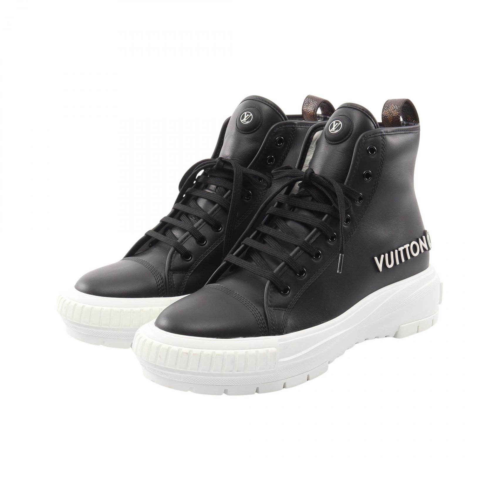 ルイ・ヴィトン LOUIS VUITTON LV スクァッド ライン スニーカー 靴 レザー メンズ ブラック系 / ホワイト系 / ブラウン系 【中古】
