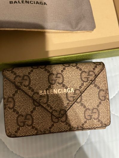 GUCCI x BALENCIAGA The Hacker Papier Mini Wallet "Beige"