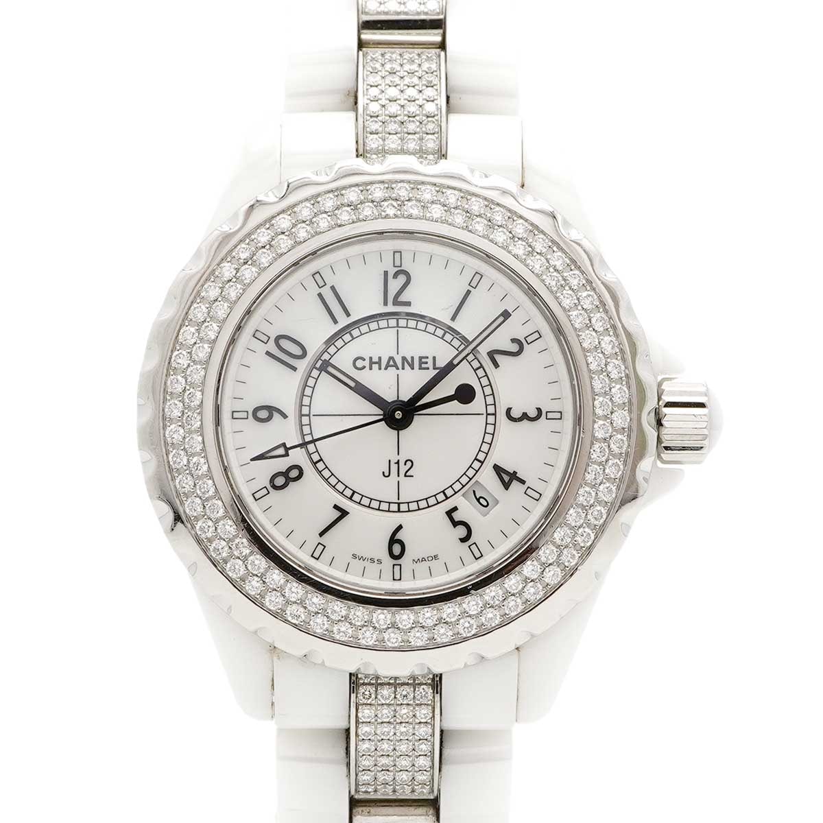 【6wdd0337】シャネル J12 H1420 白文字盤【中古】腕時計 レディース