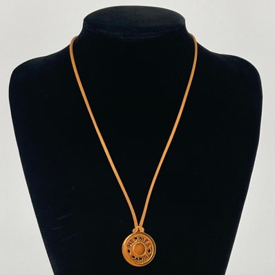 HERMES(エルメス) セリエ シルクコード ネックレス ゴールド