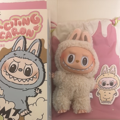 POP MART THE MONSTERS (LABUBU) Exciting Macaron Plush Series SOYMILK