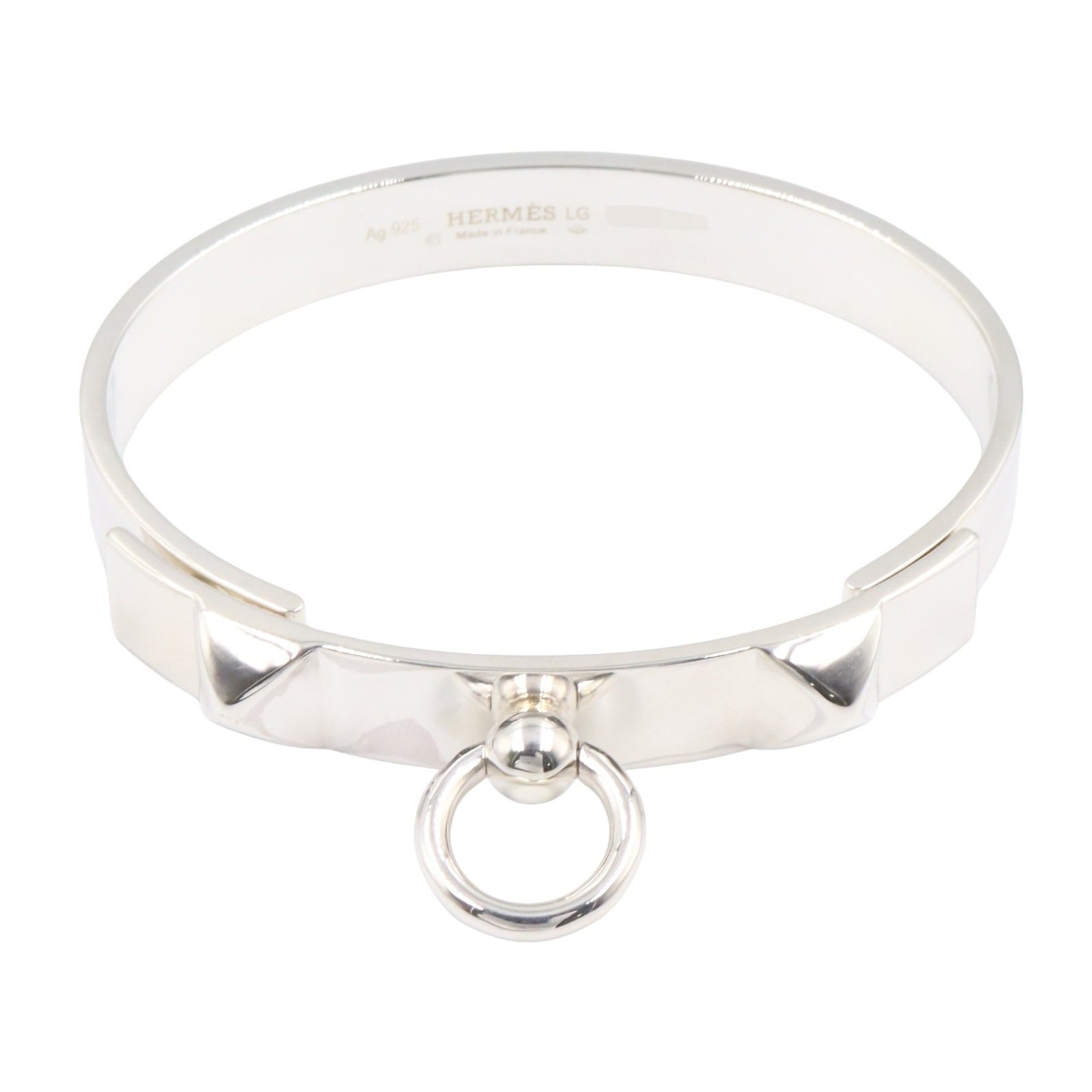 エルメス HERMES コリエンドシアン ブレスレット PM LG バングル アクセサリー シルバー925 レディース シルバー系 H115424B 00ST 【中古】