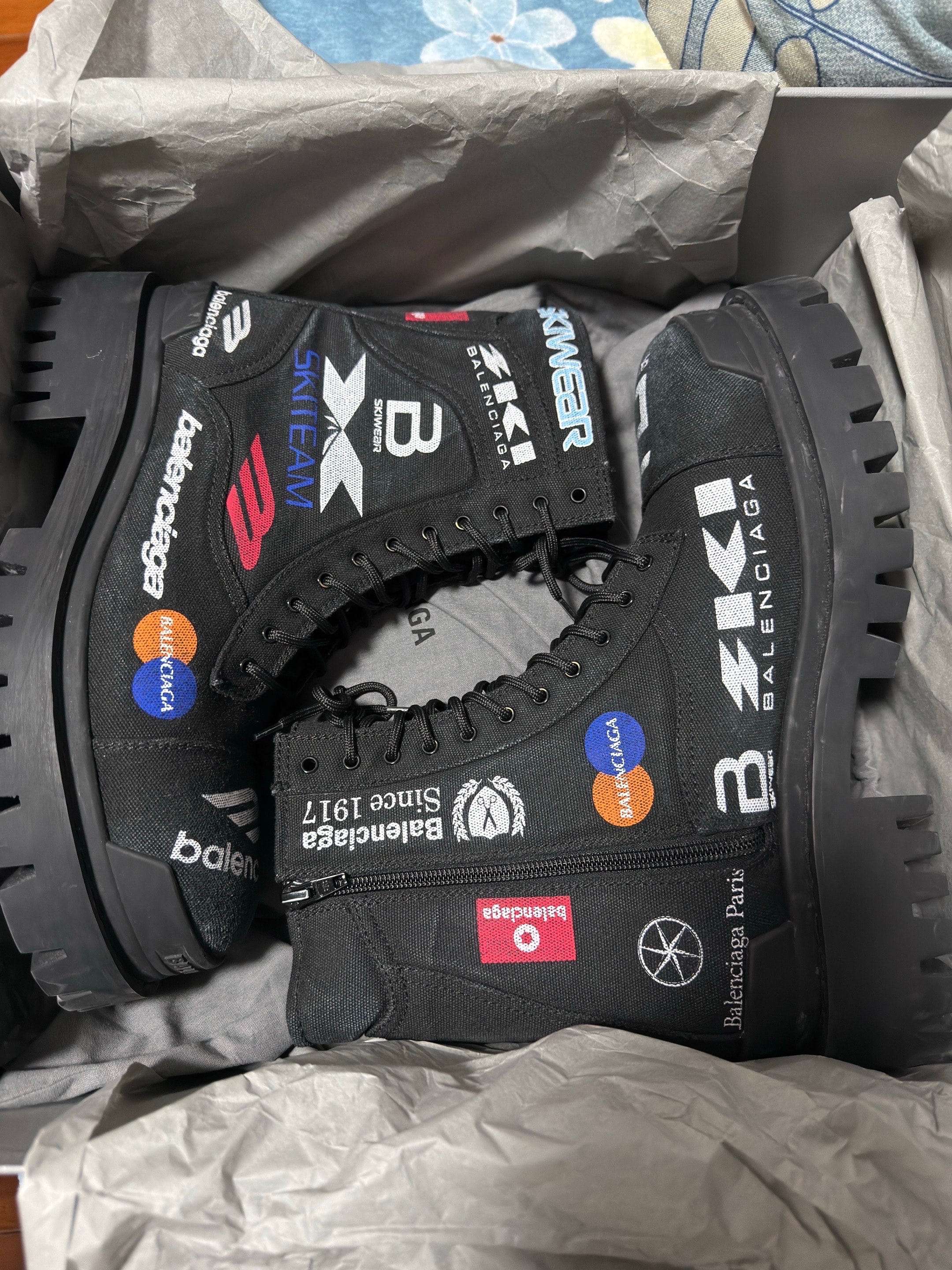 BALENCIAGA Combat Strike 20mm Boot "Black"