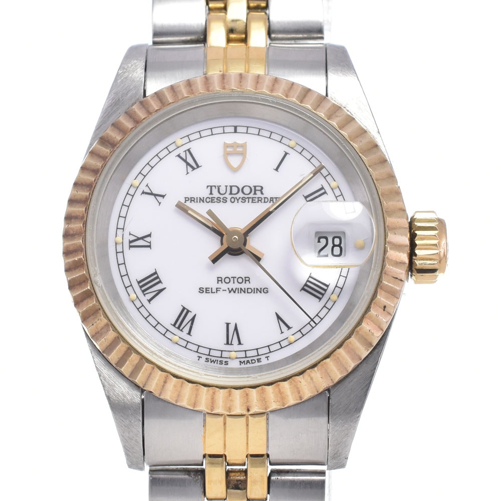 チューダー TUDOR 92413 オイスタープリンセス デイト ホワイト 自動巻き レディース 良品 保証書付き 腕時計 N#148630
