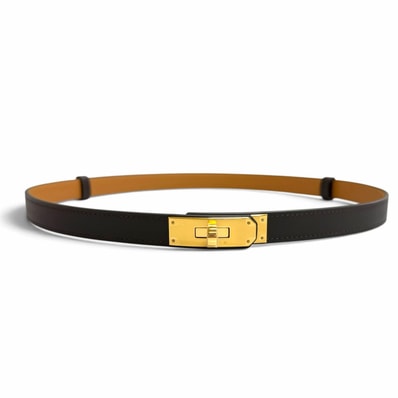 未使用品 エルメス ケリー 18 ベルト ベブラン ゴールド ヴォーオデッセイ