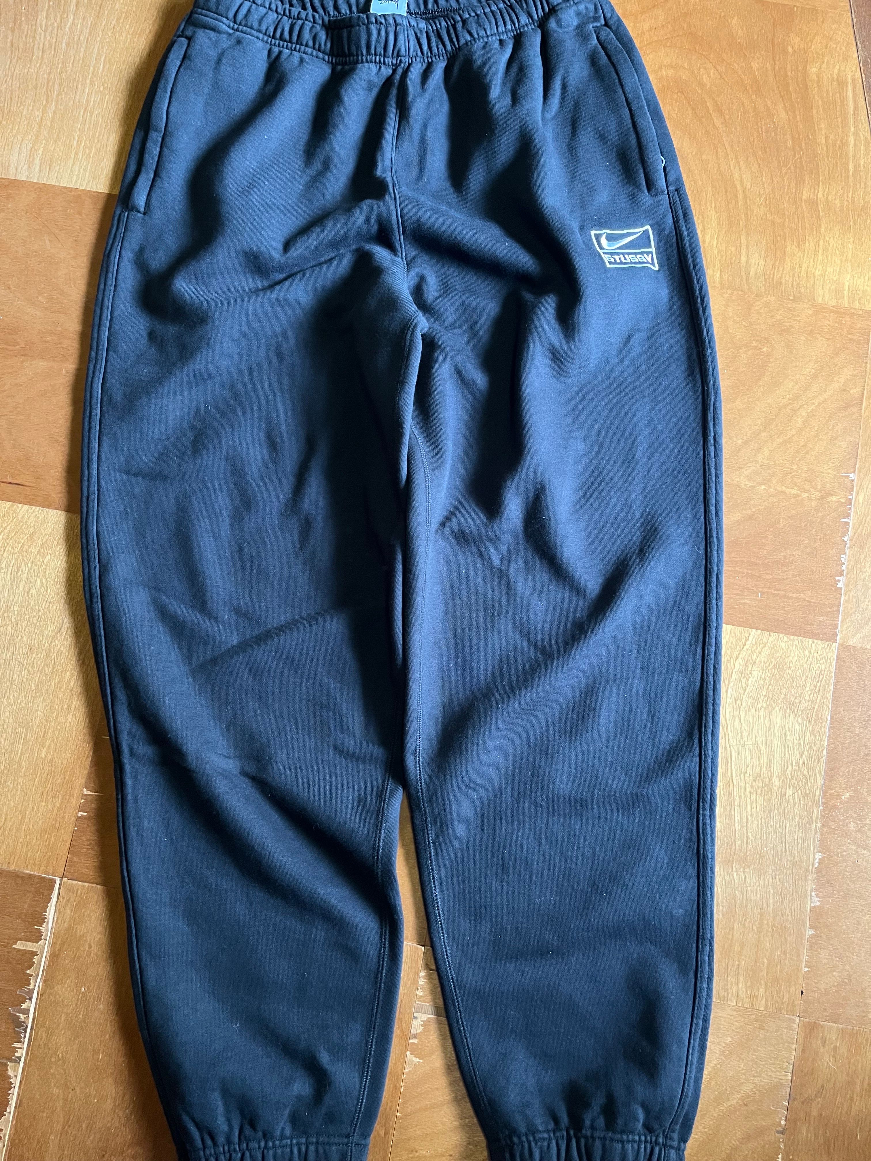 Stussy x Nike Stone Washed Fleece Pant "Black" (US Size) FN5235-010