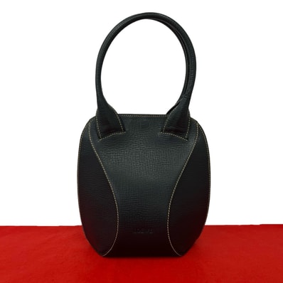 LOEWE ロエベ ロゴ 型押し レザー ハンドバッグ ネイビー
54931