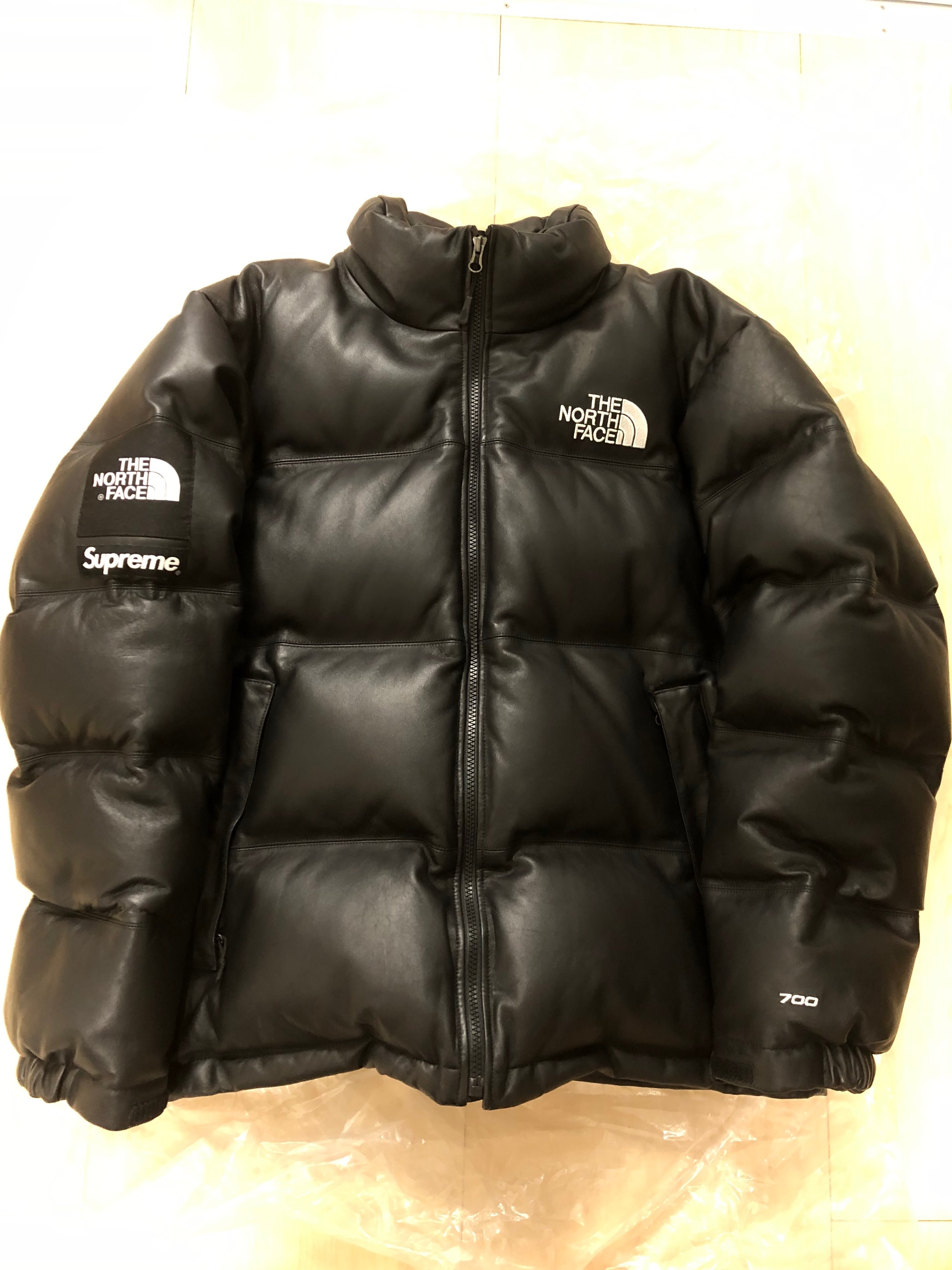 Supreme x The North Face Leather Nuptse Jacket "Black"