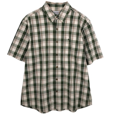 古着 カーハート Carhartt RELAXED FIT チェック柄 半袖 ワークシャツ メンズXL相当/eaa477536