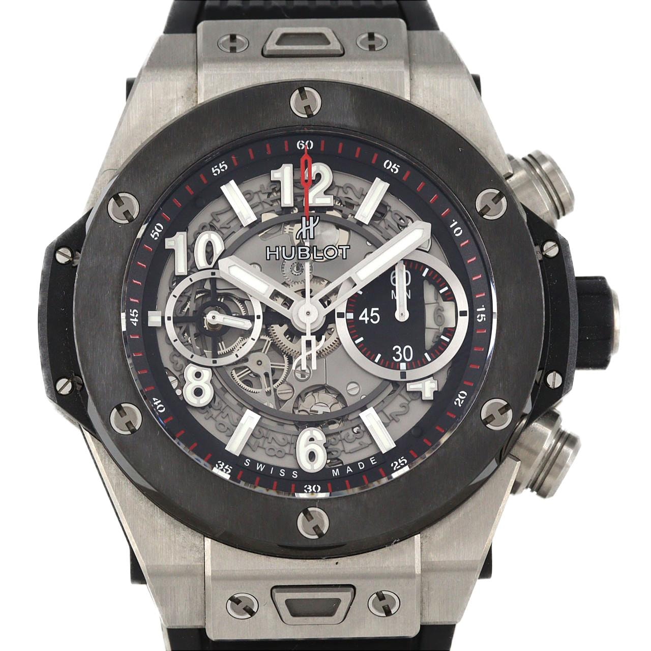 【ノーメンテナンス還元価格】ウブロ ビッグバンウニコチタニウムセラミック 411.NM.1170.RX TI 自動巻