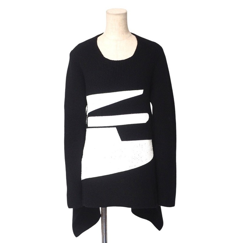 ■美品■2022AW■COMME des GARCONS コムデギャルソン ニット サイズM セーター アシンメトリー ウール AD2022【おすすめ】 ブランド古着【中古】20250221/RA3450