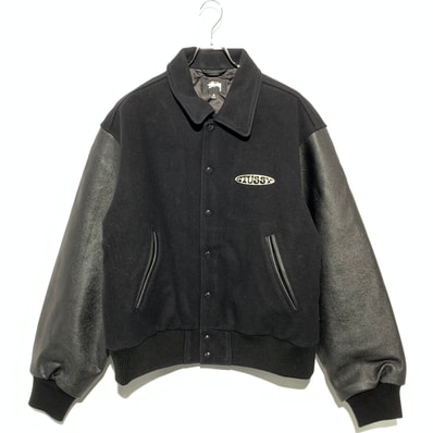 Stussy Globe Varsity Jacket "Black"