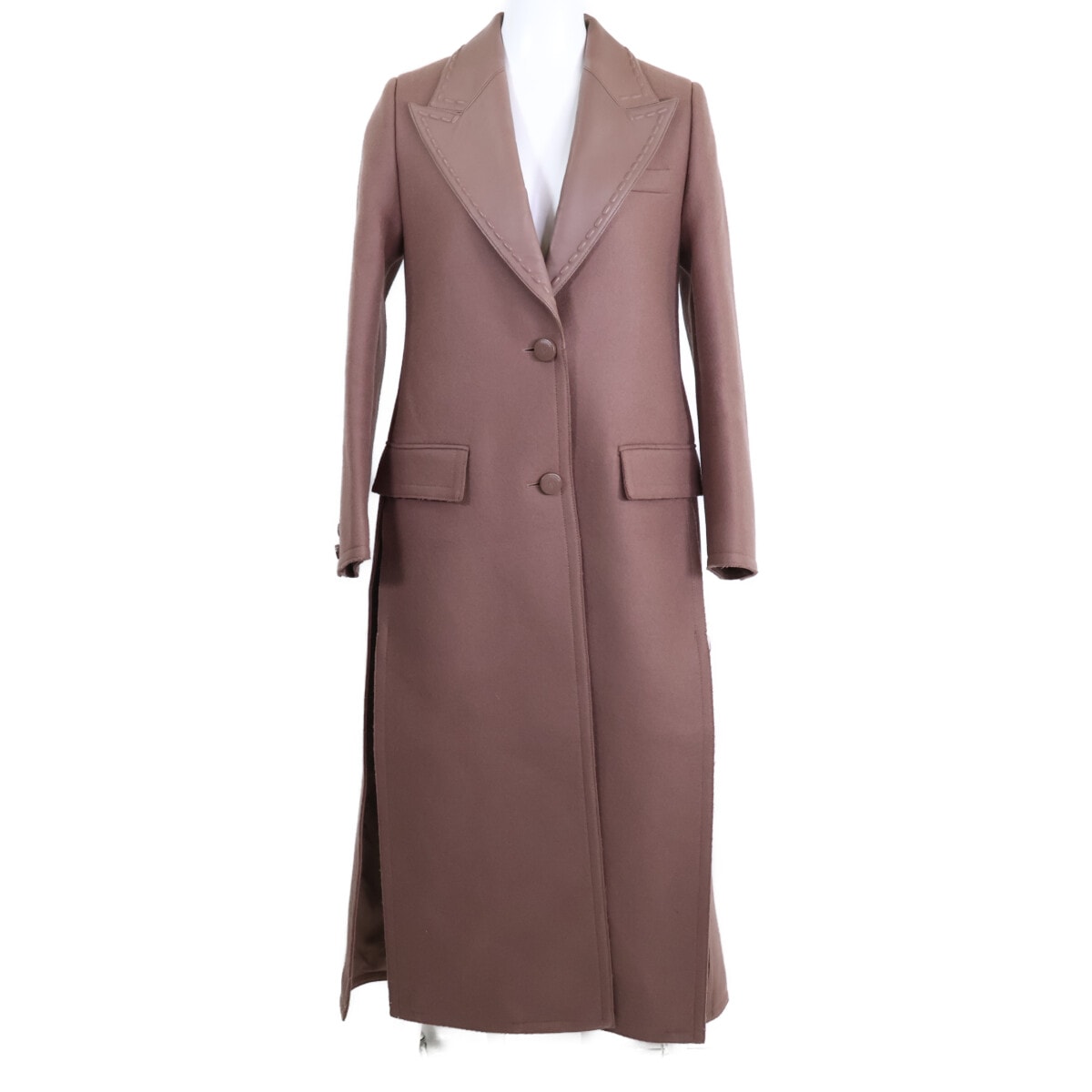 フェンディ 【美品/国内正規/21AW】FF8817AHL2 ラムレザートリム ウールフェルト チェスター 36